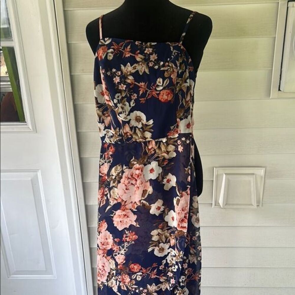 Lulu's Pink and Orange Maxi Sundress for Weddings Small  B